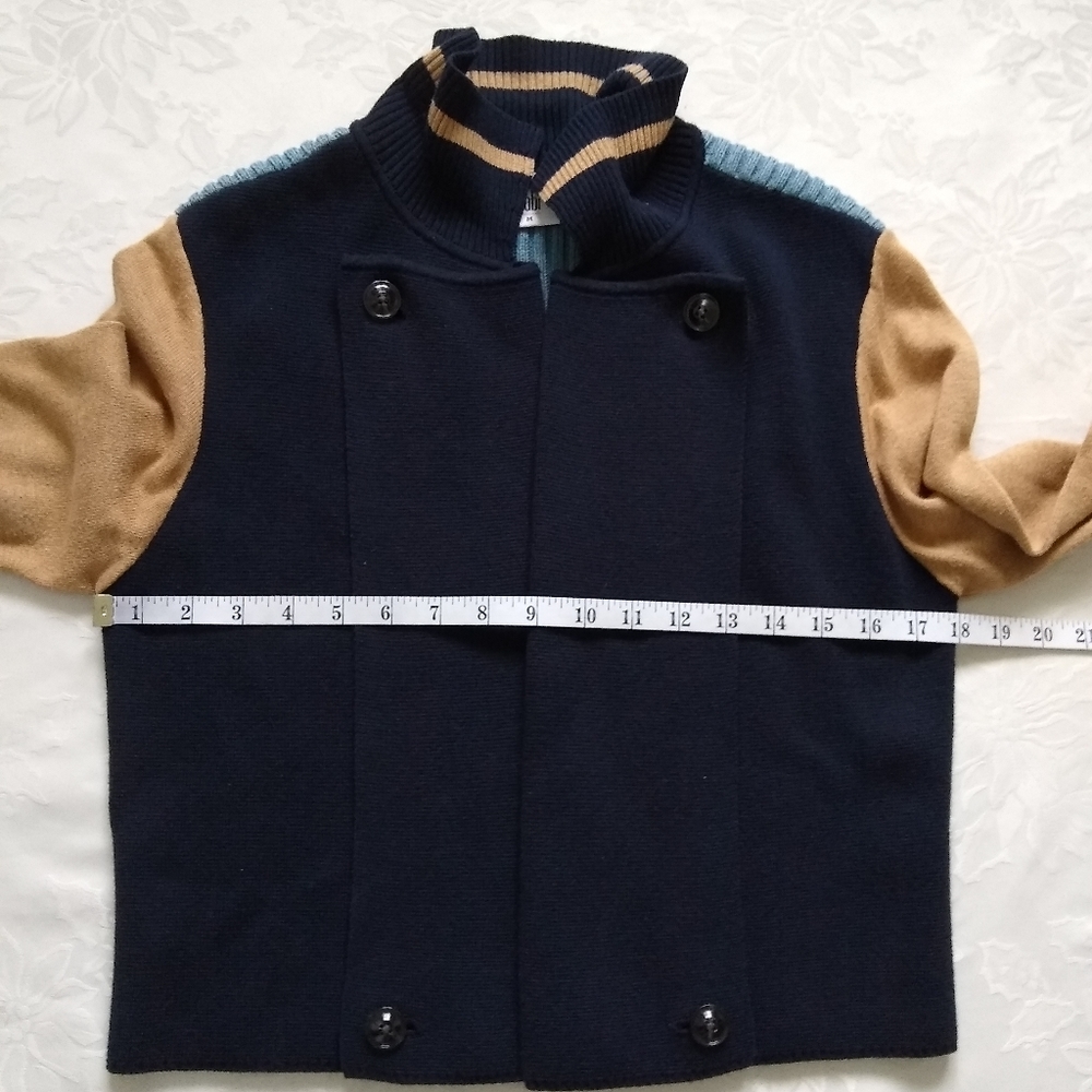 Cabi Turn Back Crop Cardigan Color Block - image 5